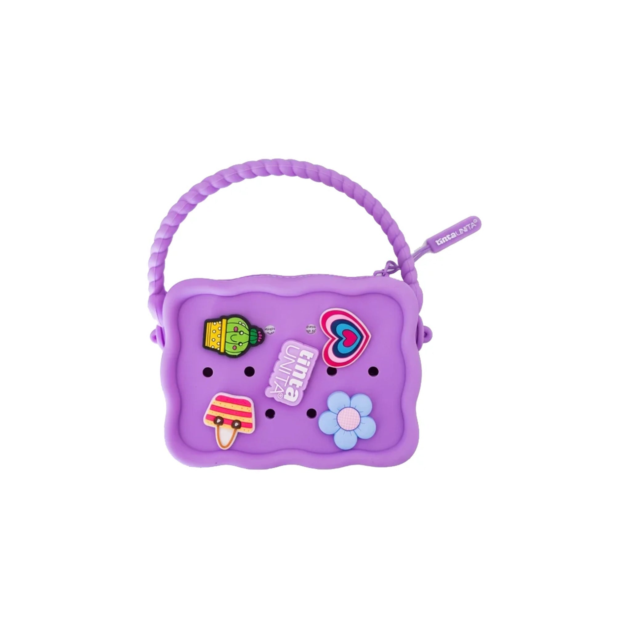 Mini Pouch rettangolare pins con laccio Viola