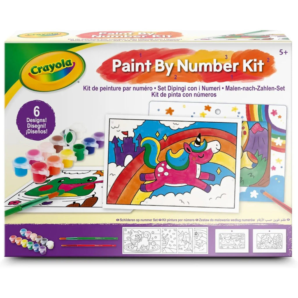 CRAYOLA - Set Dipingi con i Numeri, con Tempere Lavabili e Pennelli