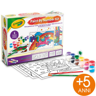 CRAYOLA - Set Dipingi con i Numeri, con Tempere Lavabili e Pennelli