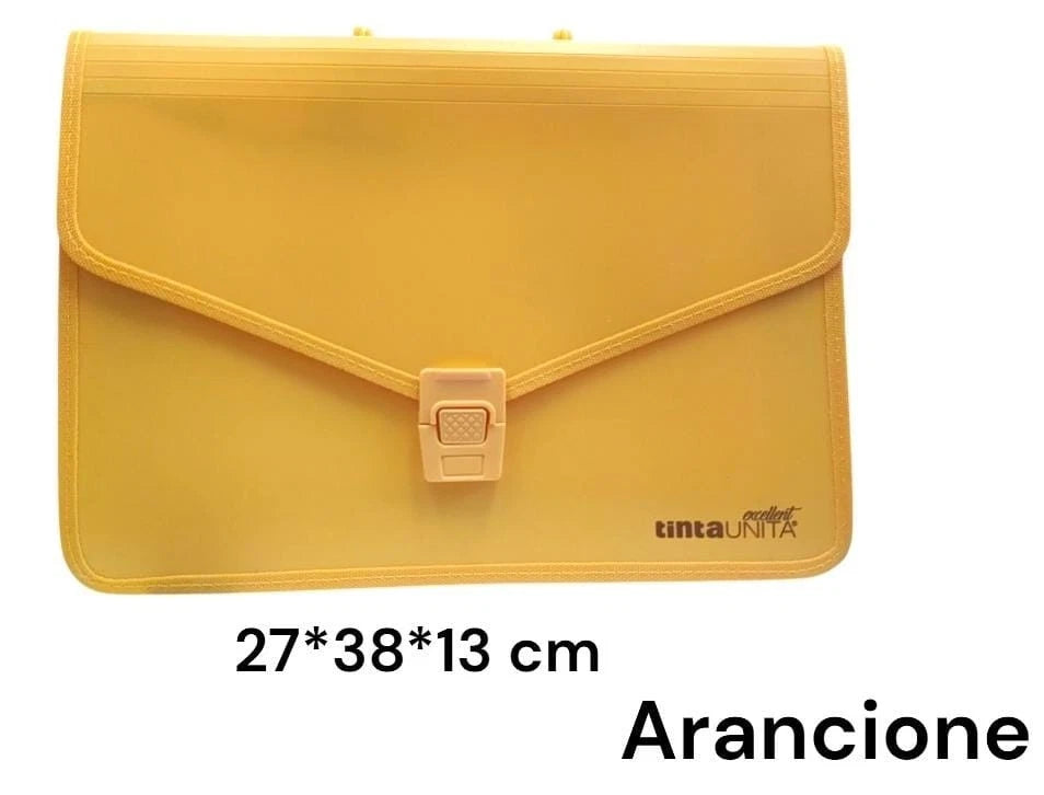 Valigetta Porta Disegni in PPL 27x38x13 TINTAUNITA a soffietto manico e tracollina