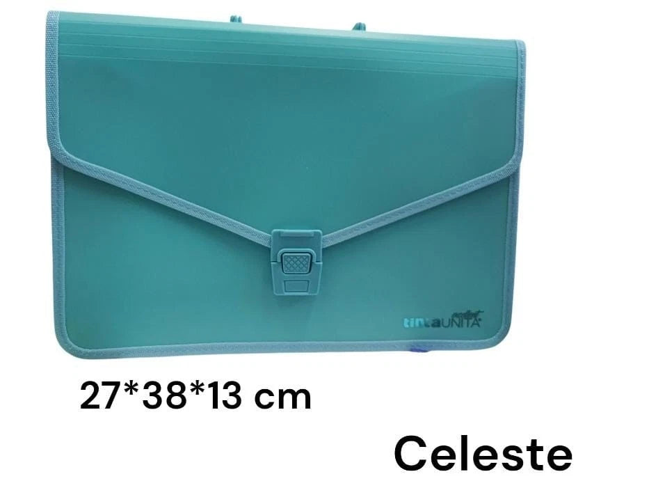 Valigetta Porta Disegni in PPL 27x38x13 TINTAUNITA a soffietto manico e tracollina