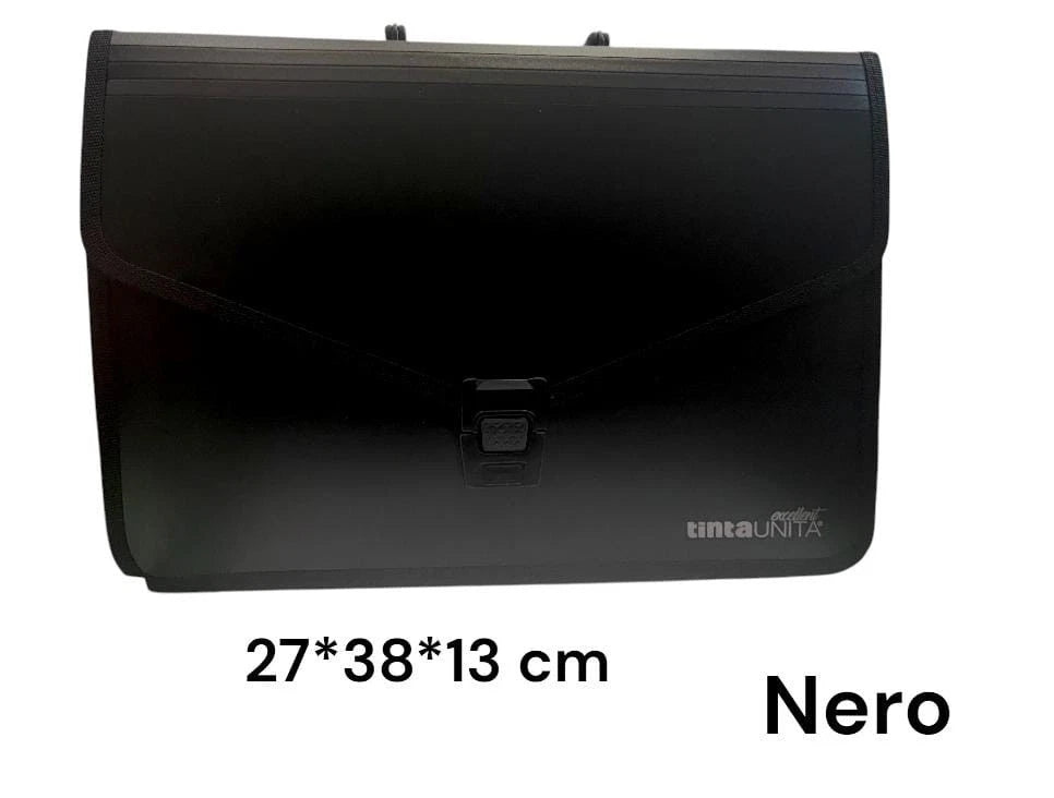 Valigetta Porta Disegni in PPL 27x38x13 TINTAUNITA a soffietto manico e tracollina