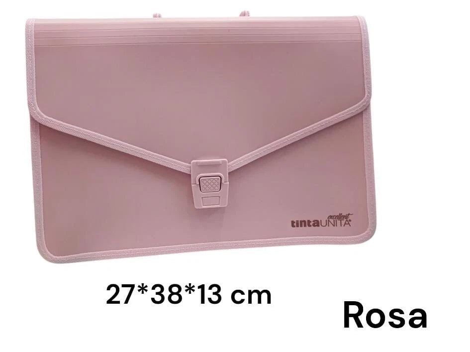 Valigetta Porta Disegni in PPL 27x38x13 TINTAUNITA a soffietto manico e tracollina